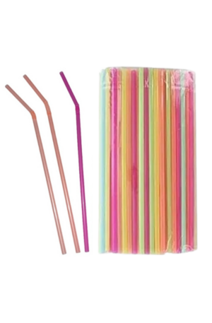 Paquete de Pitillos Flexibles Colores Surtidos x 200und