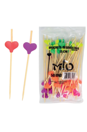 Pincho Decorativo Corazones x 50 und